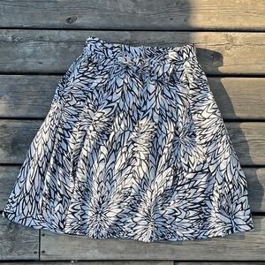 White & Black Silky Circle Skirt